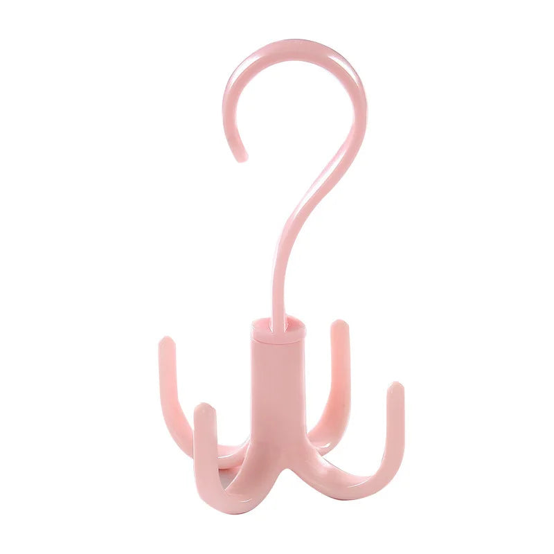 Rotating 4-Claw Hook Rack Multi-Functional Storage Organizers
