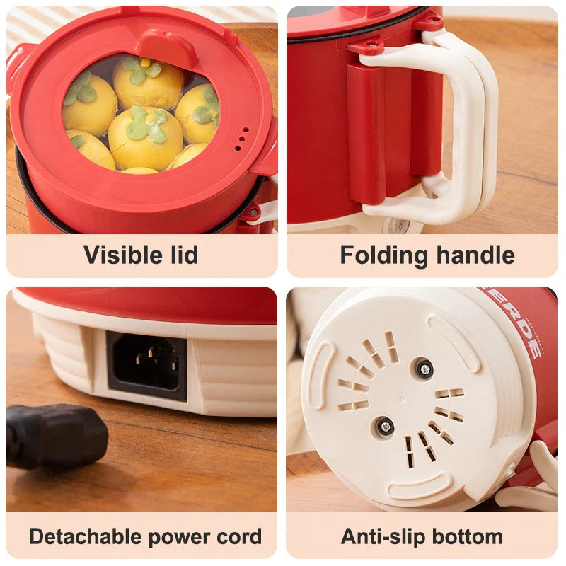 Multifunctional Electric Cooking Pot Portable Small Instant Noodle Pot Small Hot Pot Dormitory Household Electric Cooking Pot