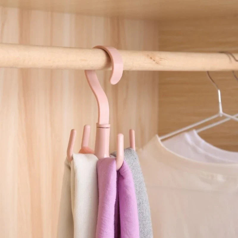 Rotating 4-Claw Hook Rack Multi-Functional Storage Organizers